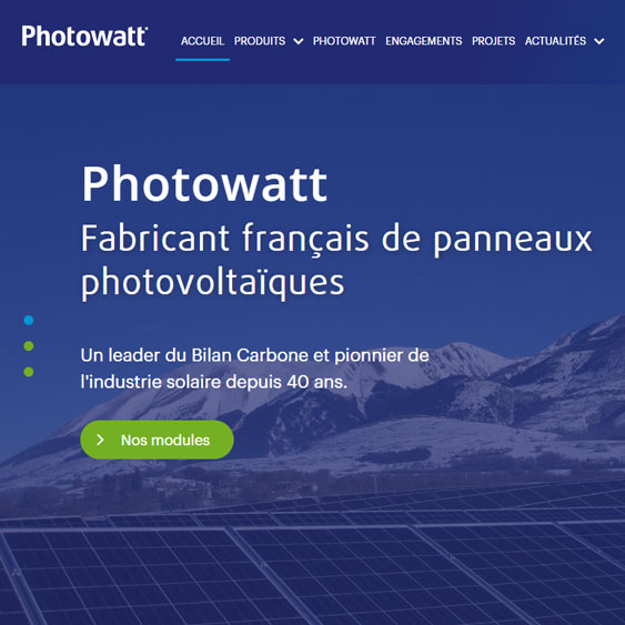 Photowatt (site de présentation de produits)