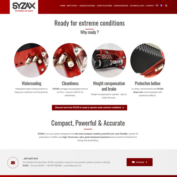 SYZAX (site de présentation de produit)